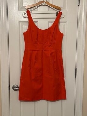 J. Crew Sleeveless Orange-Red Mini Dress